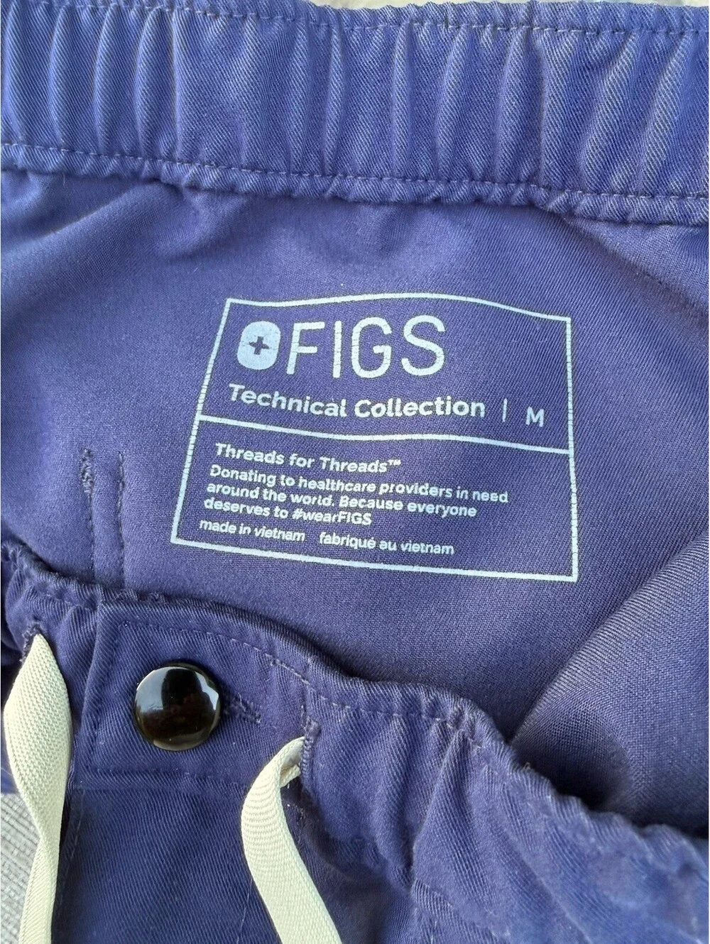FIGS Technical Collection Navy Blue Joggers Scrub Pants Size M